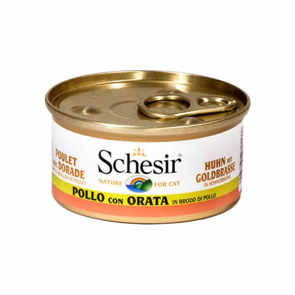 Schesir Cat Brühe Huhn & Goldbrasse 24x70g