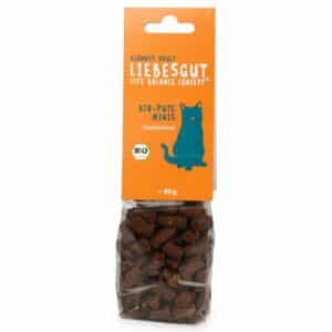 Liebesgut Biokost Katzen Snacks Puten Minis 80g