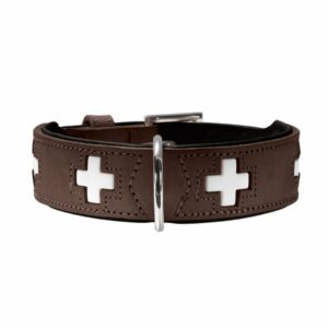 Hunter Halsband Swiss nickel Braun/Schwarz Größe 65 (51-58cm)