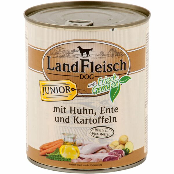 Landfleisch Hunde-Nassfutter Dog Junior Huhn