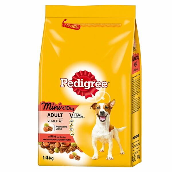 Pedigree Mini Adult mit Rind und Gemüse 1