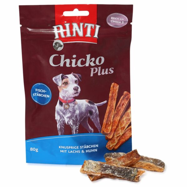 RINTI Extra Chicko Plus Fischstäbchen mit Lachs & Huhn 80g