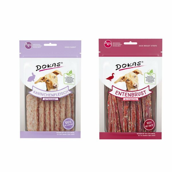 Dokas Snack Mixpaket Ente & Kaninchen 6x70g