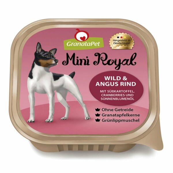 GranataPet Mini Royal Wild & Angus Rind 11x150g