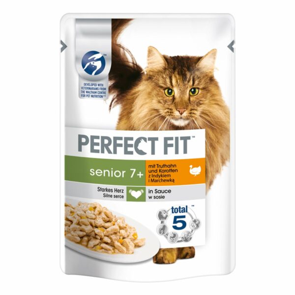 Perfect Fit Katzenfutter Senior mit Truthahn & Karotten 12x85g