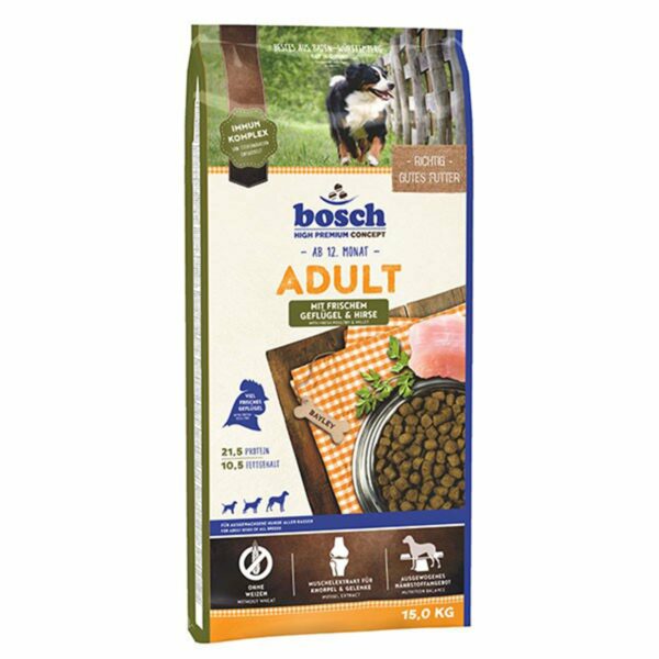 Bosch Hundefutter Adult Geflügel & Hirse 15kg