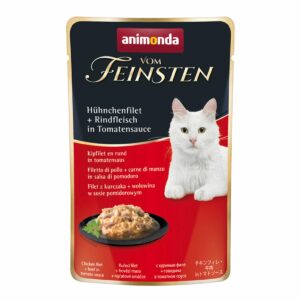 animonda vom Feinsten Hühnchenfilet und Rindfleisch Tomatensauce 18x50g