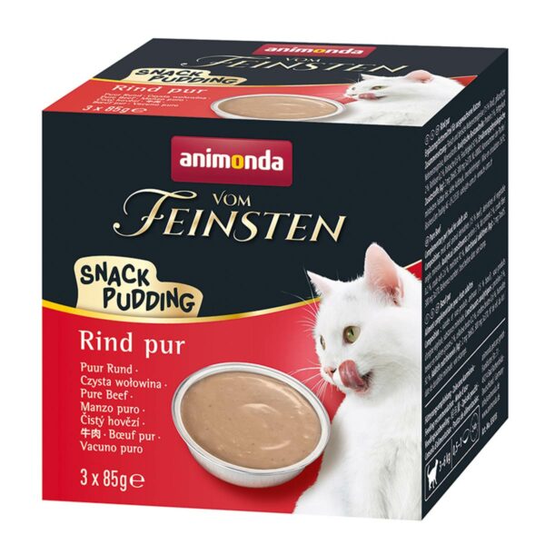 animonda Vom Feinsten Adult Snack-Pudding Rind pur 4x3x85g