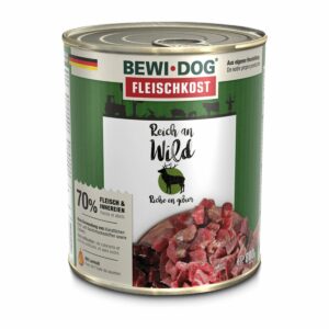 Bewi Dog Hunde-Fleischkost Reich an Wild 6x800g