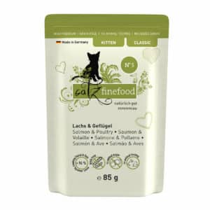 catz finefood Kitten No.05 Lachs & Geflügel 16x85g