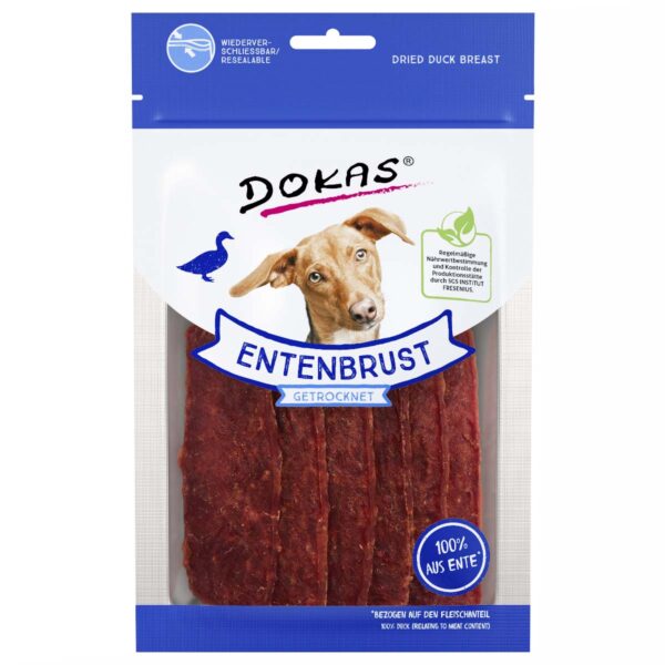 Dokas Hundesnack Entenbrust getrocknet 12x70g