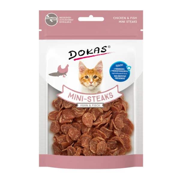 Dokas Mini-Steaks Huhn & Fisch 5x25g