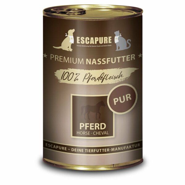 ESCAPURE Nassfutter Pferd PUR 24x400g