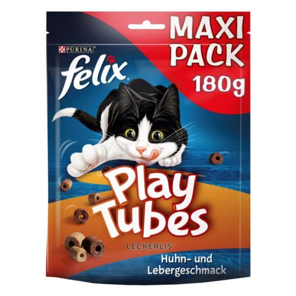 FELIX Play Tubes Katzensnack Huhn & Leber 180g