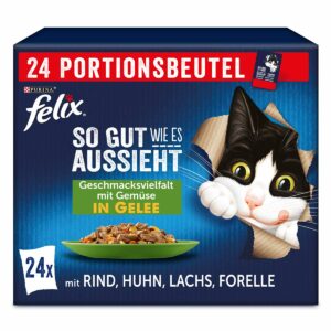 FELIX So gut wie es aussieht in Gelee Geschmacksvielfalt mit Gemüse 24x85g