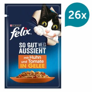 FELIX So gut wie es aussieht in Gelee mit Huhn und Tomate 26x85g