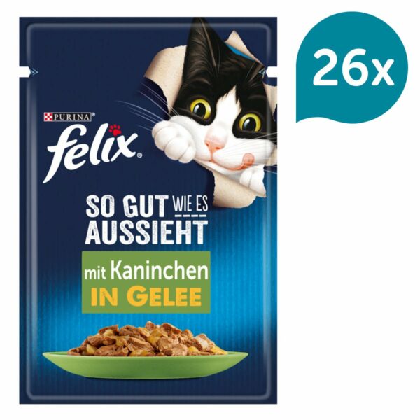 FELIX So gut wie es aussieht in Gelee mit Kaninchen 26x85g