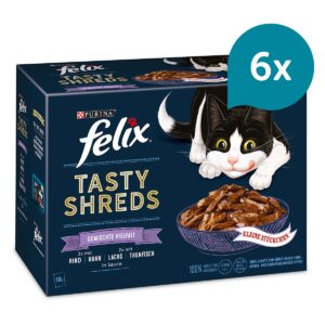 FELIX Tasty Shreds Gemischte Vielfalt 60x80g