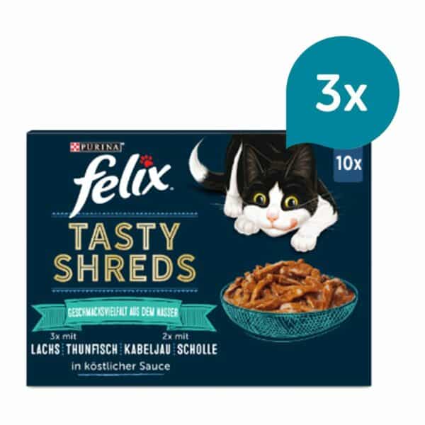 FELIX Tasty Shreds Geschmacksvielfalt aus dem Wasser 30x80g