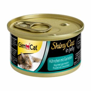 GimCat ShinyCat in Jelly 24x70g Hühnchen mit Garnelen