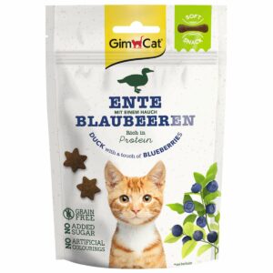 GimCat Soft Snacks Ente mit Blaubeeren 10x60g