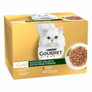 GOURMET GOLD Saftig-feine Streifen Sorten-Mix 96x85g