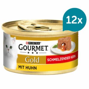 GOURMET Gold Schmelzender Kern mit Huhn 12x85g