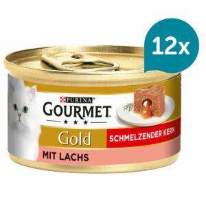 GOURMET Gold Schmelzender Kern mit Lachs 12x85g