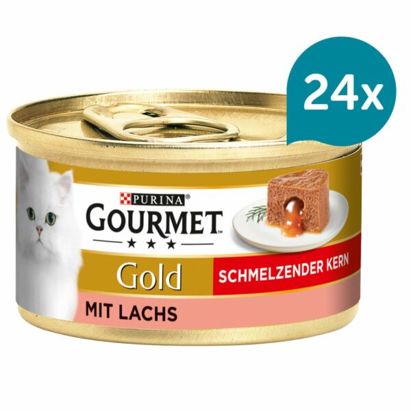 GOURMET Gold Schmelzender Kern mit Lachs 24x85g