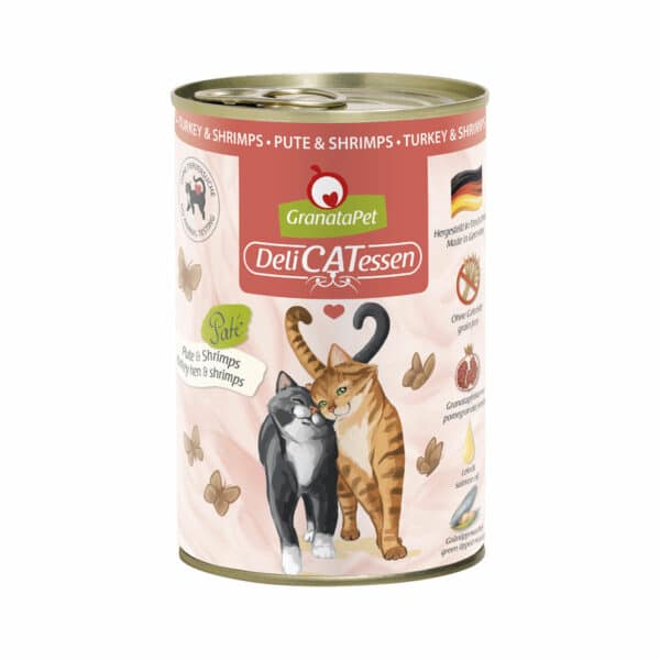 GranataPet Katze - Delicatessen Dose Pute & Shrimps 12x400g