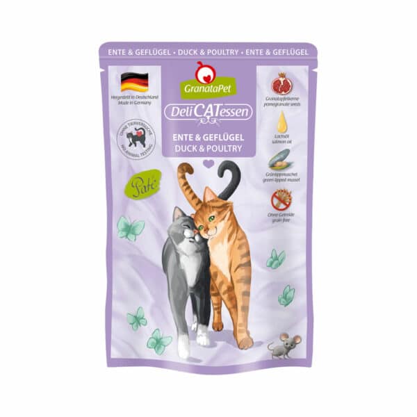 GranataPet Katze - Delicatessen Pouch Ente & Geflügel 12x85g