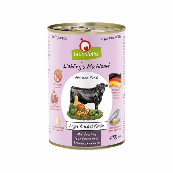 GranataPet Liebling's Mahlzeit Angus Rind und Kürbis 6x400g