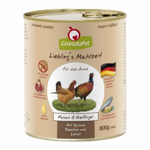 GranataPet Liebling's Mahlzeit Fasan und Geflügel 6x800g