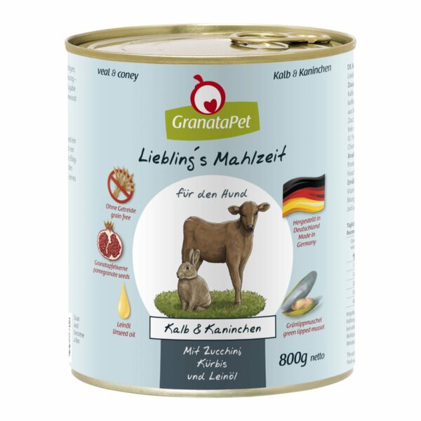 GranataPet Liebling's Mahlzeit Kalb und Kaninchen 6x800g