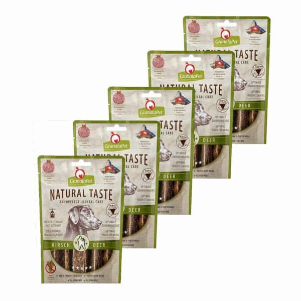 GranataPet Natural Taste Dental Care Hirsch 5x70g