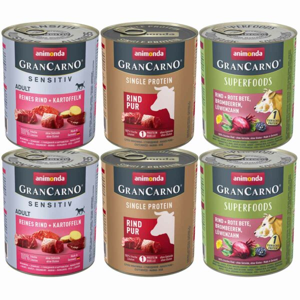 animonda GranCarno Monoprotein Mix Adult Rind 24x800g