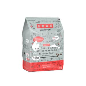 Grau Katze Geflügel & Lachs mit Superfoods 4 x 2kg