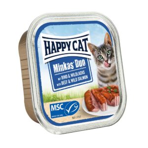 Happy Cat Minkas Duo Rind und Wildlachs 12x100g