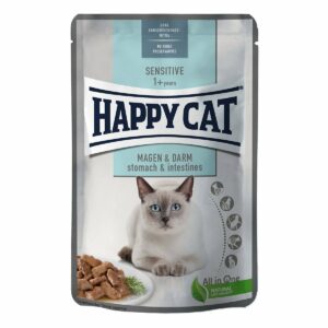 Happy Cat Sensitive Meat in Sauce Magen & Darm Pouch 48x85g