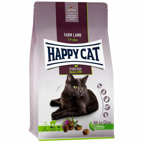 Happy Cat Sterilised Adult Weide Lamm 1