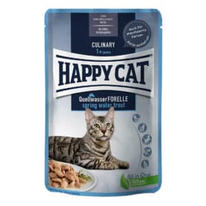 Happy Cat Tray Culinary Meat in Sauce Quellwasser Forelle 12x85g