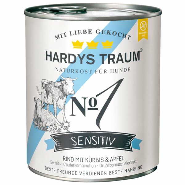 Hardys Traum Nassfutter Sensitiv No. 1 Rind 6x800g