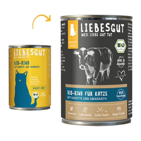 Liebesgut Biokost Adult Katze mit Rind