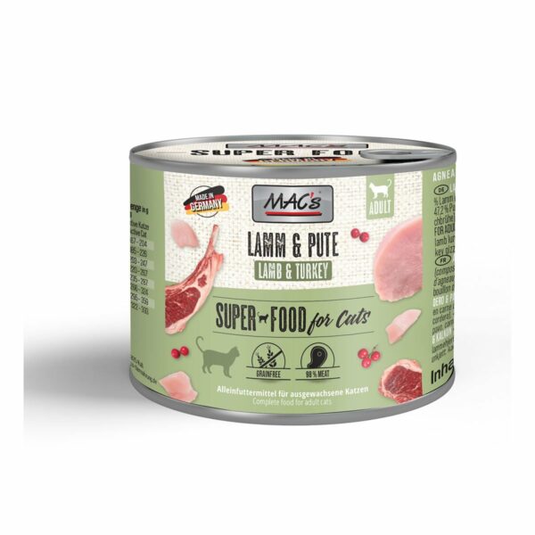 MAC's Cat Fleischmenü Lamm und Pute 6x200g