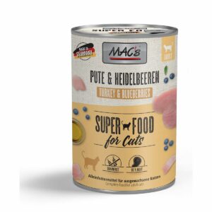 MAC's Cat Fleischmenü Pute und Heidelbeeren 12x400g