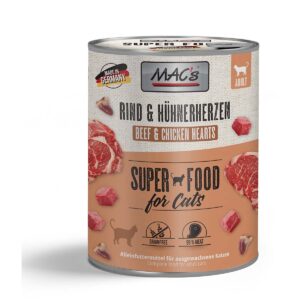 MAC's Cat Fleischmenü Rind und Hühnerherzen 12x800g