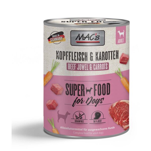 MAC's Dog Kopffleisch und Karotten 24x800g