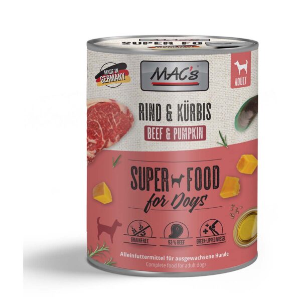 MAC's Dog Rind und Kürbis 6x800g