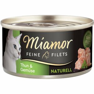 Miamor Feine Filets Naturell Thunfisch & Gemüse 24x80g