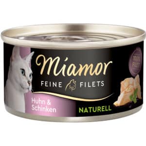 Miamor Feine Filets Naturelle Huhn und Schinken 80g Dose 24x80g